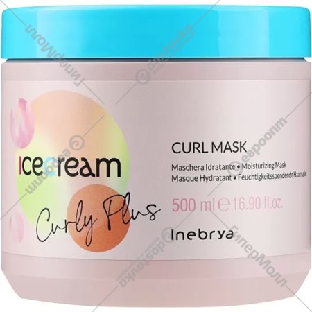 Маска для волос «Inebrya» Icecream Curly Plus, 1026369, увлажняющая, для вьющихся и волнистых волос, 500 мл