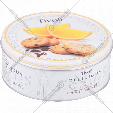 Печенье «Tivoli» с тёмным шоколадом и апельсиновыми цукатами, 150 г