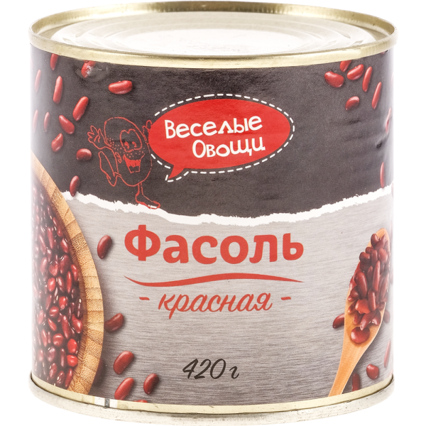 Фасоль консервированная «Веселые овощи» красная, 420 г купить с ...