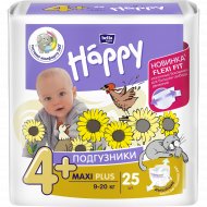Подгузники для детей «Bella Baby Happy» maxi plus, 4+, 9-20 кг, 25 шт.
