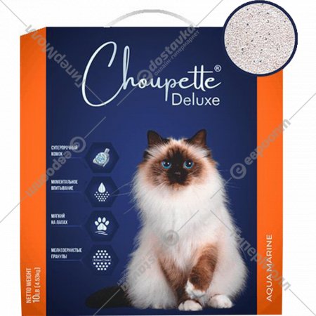 Наполнитель для туалета «Choupette» DELUXE Aqua Marine, 10 л, 4.53 кг