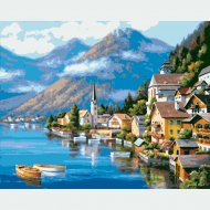 Картина по номерам «Palizh» Альпийская деревня, 40х50 см