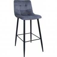 Баный стул «AksHome» Stella, серый велюр HLR21/черный