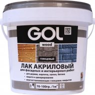 Лак «GOL» Wood, универсальный, акриловый, глянцевый, 900 г