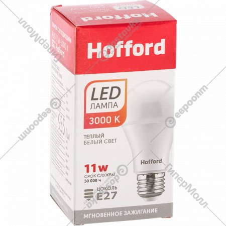 Лампа светодиодная «Hofford» A60, 11W, E27, 3000K