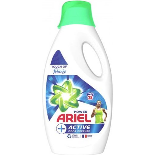 Гель для стирки «Ariel» Power liquid + active odor defense, 28 стирок, 1.54 л