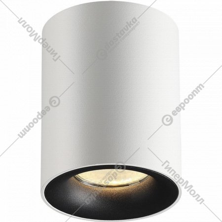 Потолочный накладной светильник «Odeon Light» Tuborino, Hightech ODL18 257, 3569/1C, белый с черным