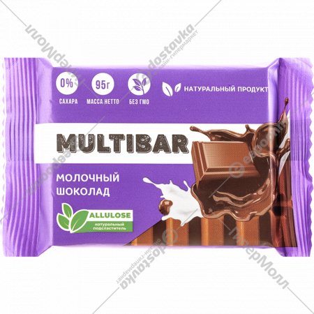 Молочный шоколад «Multibar» без сахара, 95 г