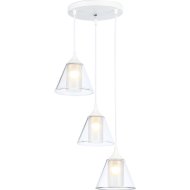 Подвесной светильник «Ambrella light» TR3553/3 WH/CL/FR, белый/прозрачный/белый