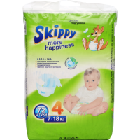 

Подгузники д/детей "SKIPPY" (р.4,72ШТ)