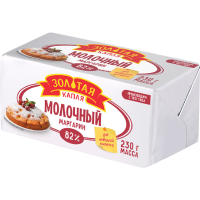 

Маргарин"МОЛОЧНЫЙ"(тв,82%,фольг)ММЗ 230г