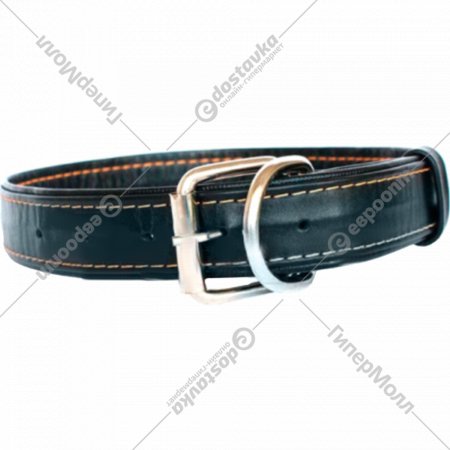 Ошейник «Humpo» Чип, кожаный, ширина 30, обхват 45-60 см, кольцо посредине, подшитый, черный, 116730-Ч