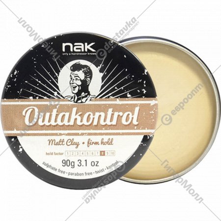 Паста для укладки волос «NAK» OutaKontrol Matt Clay, 90 г