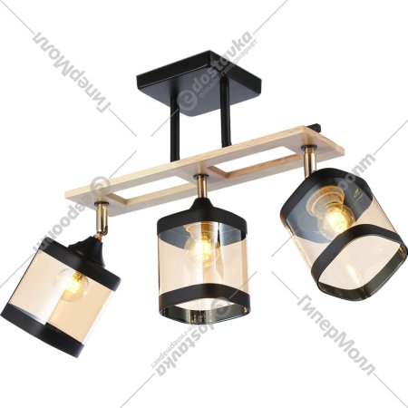 Подвесной светильник «Ambrella light» TR9527/3 BK/FGD/TI, черный/золото/янтарь
