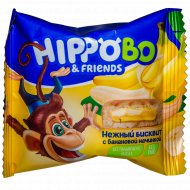 Пирожное бисквитное «Hippo Bo & Friends» с банановой начинкой, 32 г