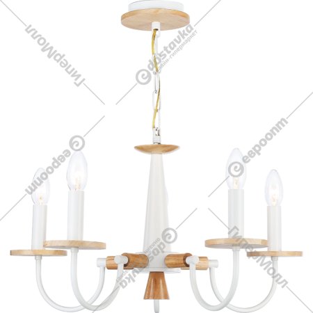Подвесной светильник «Ambrella light» TR9592/5 WH/LW, белый/светлое дерево
