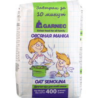 

Крупка овс. ГАРНЕЦ "ОВСЯНАЯ МАНКА" 400 г