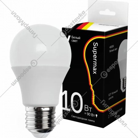 Лампа светодиодная «Supermax» A60/10W/E27/4000К