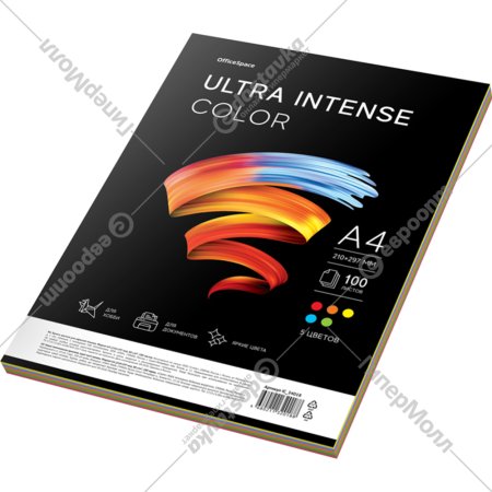 Цветная бумага «OfficeSpace» Ultra Intense Color, IC-34018, 5 цветов, 100 л