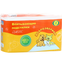 

Подстилки д/жив."CLASSIC" (60х60) 30шт