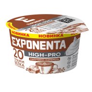 Продукт кисломолочный «Exponenta» High-pro обезжиренный, со вкусом капучино-карамель, 160 г