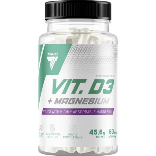 БАД «Trec Nutrition» Vitamin D3+ Magnesium, 60 капсул