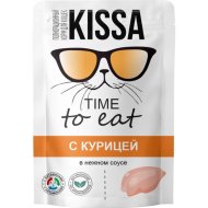 Корм для кошек «Kissa» консервированный, с курицей в соусе, 28х75 г