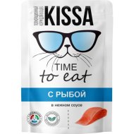 Корм для кошек «Kissa» консервированный, с рыбой в соусе, 28х75 г