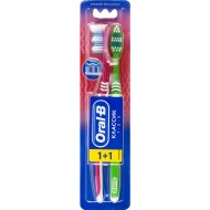 Зубная щетка «Oral B» 1+1 3-Эффект Classic, средняя жесткость, зеленый, розовый, 2 шт