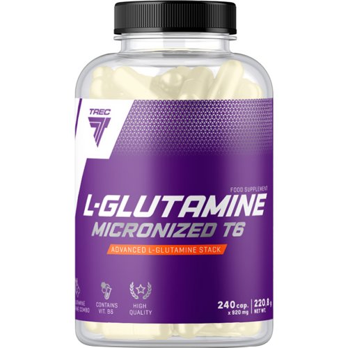 БАД «Trec Nutrition» L-Glutamine Micronized T6, 240 капсул
