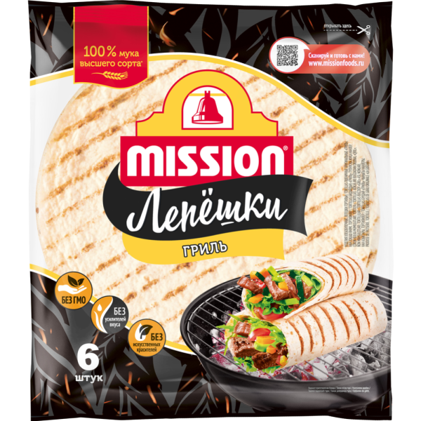Тортилья «Mission» лепешки пшеничные, гриль, 250 г купить с доставкой ...