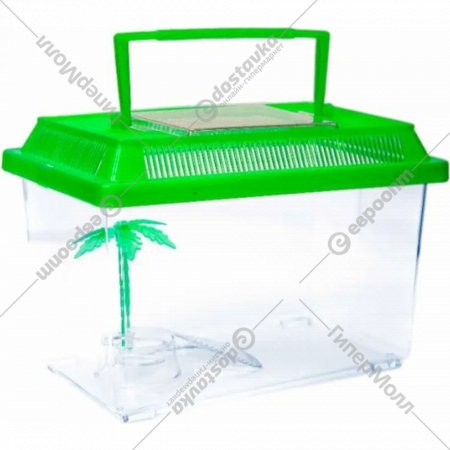 Переноска-террариум «Barbus» Box 008, с островком и пальмой