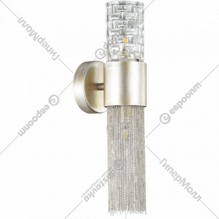 Бра «Odeon Light» Perla, Hall ODL20 471, 4631/2W, серебристый/стекло/металлические цепочки