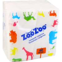

Салфетки "ZooZoo" 1 слой (белые) 60 шт
