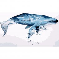 Картина по номерам «PaintBoy» Акварельный кит, EX6307
