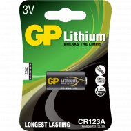 Элемент питания «GP Lithium» CR123A, 1 шт