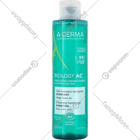 Гель для умывания «A-Derma» Biology AC очищающий, пенящийся, 200 мл