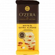Шоколад «O'Zera» белый, Extra Almond, 90 г