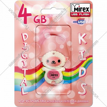 USB-накопитель «Mirex» 16GB, 13600-KIDSHP16, sheep pink