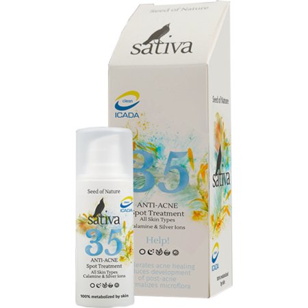 Крем для лица Sativa Аnti-Acne, точечного нанесения, №35, 20 мл