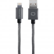 Кабель USB «Qumo» MFI С48, Apple 8 pin, темно-серый, 1.5 м