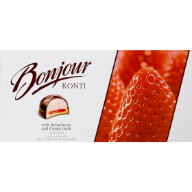 Десерт «Konti» Bonjour Souffle, клуб­ни­ка со слив­ка­ми, 232 г