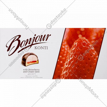Десерт «Konti» Bonjour Souffle, клубника со сливками, 232 г