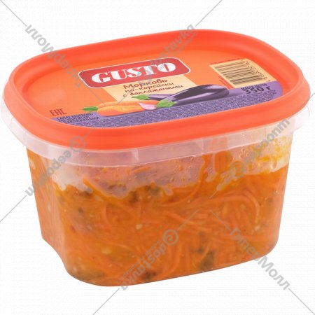 Салат «Gusto» морковь пикантная с баклажанами, 350 г