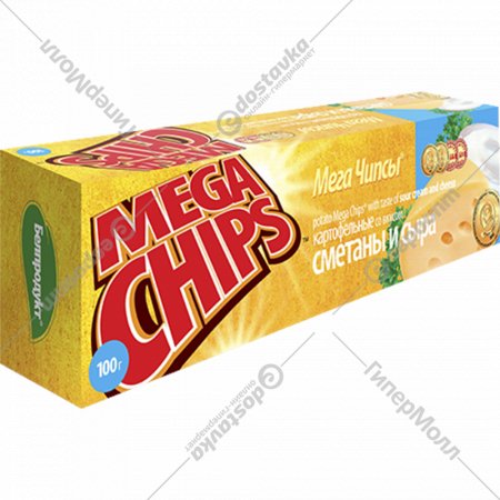 Чипсы «Mega Chips» сметана и сыр, 200 г