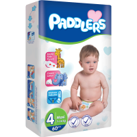 

Детские подгузники"PADDLERS"(Maxi)60 шт