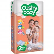 Детские подгузники «Cushy Baby» Jumbo pack. Mini, размер 2, 3-6 кг, 80 шт