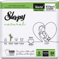 Подгузники-трусики детские «Sleepy Natural» Jumbo Pack, размер Junior, 11-18 кг, 24 шт