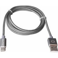 

Кабель USB(Type C,темно-серый)1м