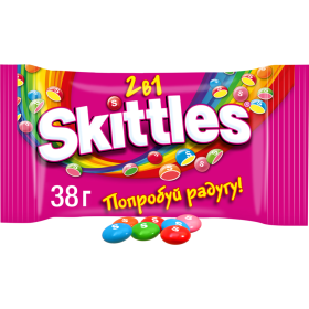 Драже же­ва­тель­ное «Skittles» 2 в 1, 38 г